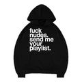 PLAYLIST BOXY HOODIE (BLACK)